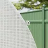 Fóliasátor cserefólia 400x200x200 cm fehér, UV-álló PE tartalék fólia 8 ablakkal és cipzáras ajtóval