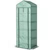 Mini fóliasátor 69x49x193 cm zöld 5 polcos palántanevelő növényház