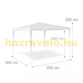   Sörsátor pavilon 3x3 m kerti parti sátor pavilon fehér színben
