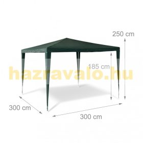 Sörsátor pavilon 3x3 m kerti party sátor zöld színben
