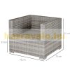 Polirattan single armchair armchair with cushion garden armchair rattan garden chair grey