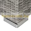 Polirattan single armchair armchair with cushion garden armchair rattan garden chair grey