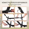 Hordozható függőágy állvány 204 kg teherbírással állítható acél függőágy tartó 3–4 m-es függőágyakhoz