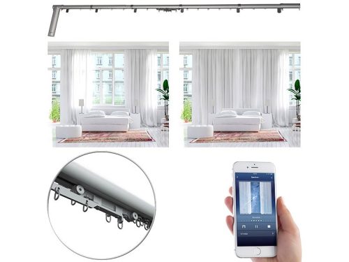 WI-FI electric telescopic curtain rod with application 172 - 306 cm