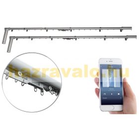   WI-FI-s elektromos teleszkópos függönyrúd 2 darabos szett alkalmazással 172 - 306 cm
