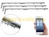 WI-FI electric telescopic curtain rod 3-piece set with application 172 - 306 cm
