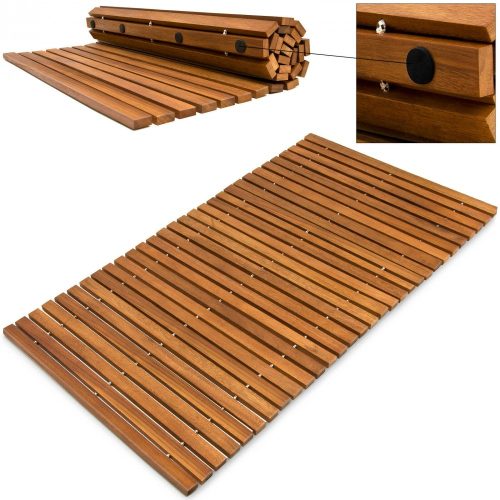 Bathroom rug acacia wood exit 50x80 cm weatherproof real wood, also suitable for sauna