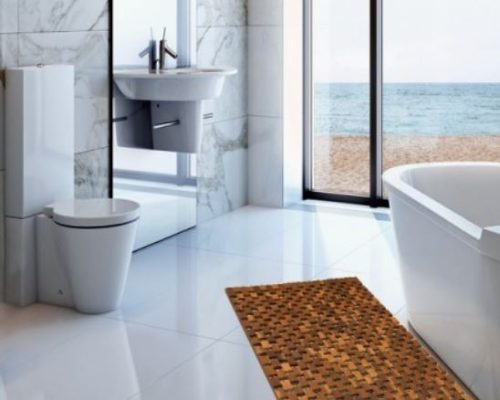 Bathroom carpet mosaic acacia wood outlet 50x80 weatherproof