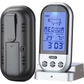   Digitális füstölő hőmérő rádiós külső érzékelő szonda smoker hőmérő