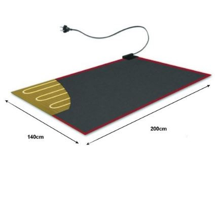 Szőnyeg alá tehető fűtőszőnyeg időzítővel 140 x 200 cm 230V