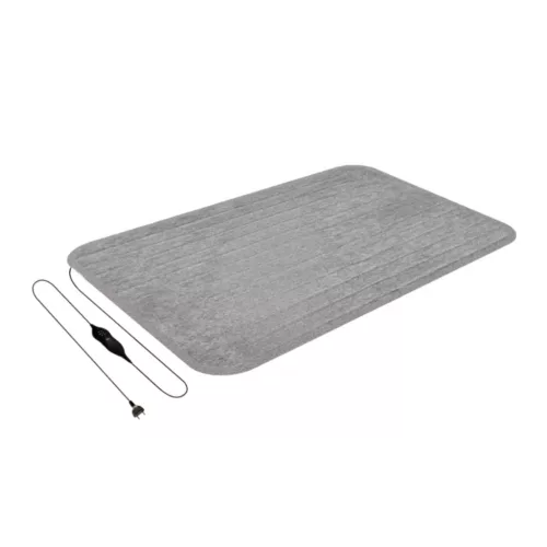 Szőnyeg alá tehető fűtőszőnyeg 100x140 cm termosztáttal és időzítővel 200W, IP20, szürke