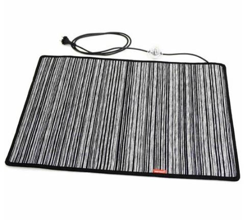 Heated chenille doormat 50 x 75 cm 100 watts black