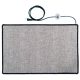 Heated doormat 50x75 cm 100W gray herringbone pattern