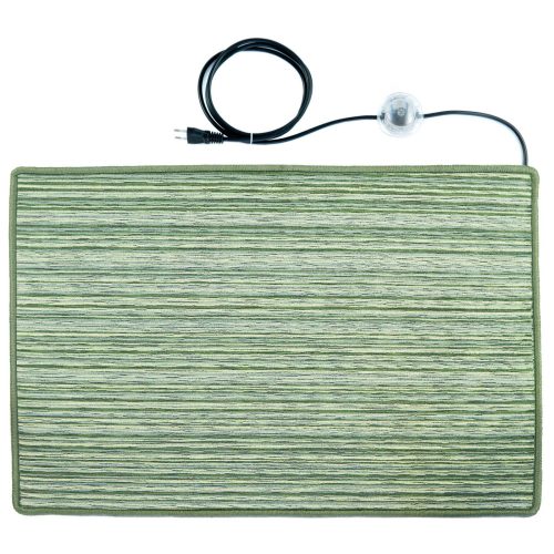 Heated chenille doormat 50 x 75 cm 100 watts green