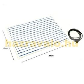   Fűthető lábtörlő, fürdőszobai kilépő 55x40 cm 30 watt fehér - kék