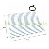 Heated doormat, bathroom outlet 55 x 65 cm 50W white - blue