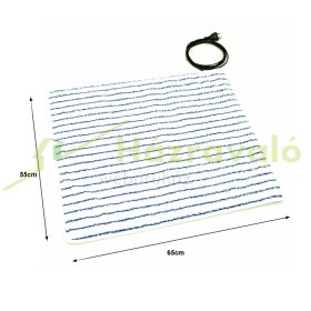   Fűthető lábtörlő, fürdőszobai kilépő 55 x 65 cm 50W fehér - kék