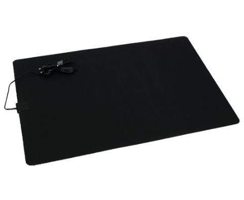 Rubber heated doormat 60°C 60x90 cm 300W in black