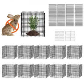   Növénykalitka 10 db-os készlet növényvédő ketrec 305x305x305 mm növényvédelem az állatoktól 