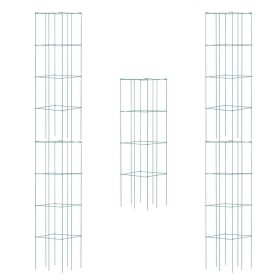   Paradicsom futtató 5 db szögletes acél növénytámasz 117 cm magas, fém összecsukható karó, futtatórács