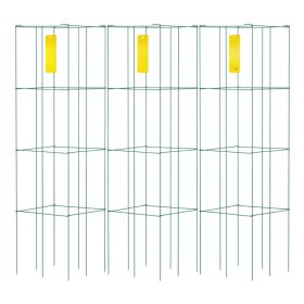   Paradicsom futtató 3 db szögletes acél növénytámasz 100 cm magas, fém összecsukható karó, futtatórács