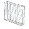 Gabion stone basket for retaining wall, fence base 100x80x20 cm, 5x10 cm grid