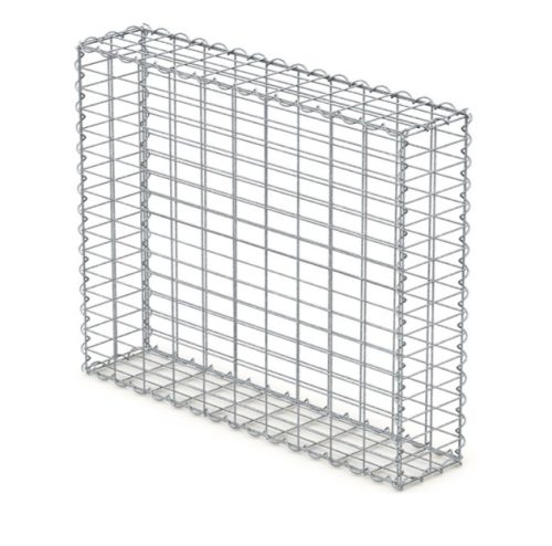 Gabion kőkosár támfalnak, kerítéslábazatnak 100x80x20 cm, 5x10 cm rács