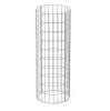 Gabion stone basket for retaining wall, fence base Ø35x100 cm, 5x10 cm grid