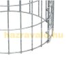 Gabion stone basket for retaining wall, fence base Ø35x100 cm, 5x10 cm grid