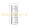 Gabion stone basket for retaining wall, fence base Ø35x100 cm, 5x10 cm grid