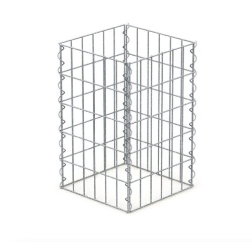 Gabion kőkosár támfalnak, kerítéslábazatnak 50x30x30 cm, 5x10 cm rács