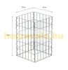 Gabion kőkosár támfalnak, kerítéslábazatnak 50x30x30 cm, 5x10 cm rács