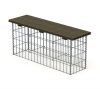 Gabion stone basket WPC gabion bench 100x30x42.5 cm galvanized steel