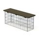 Gabion stone basket WPC gabion bench 100x30x42.5 cm galvanized steel