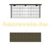Gabion stone basket WPC gabion bench 100x30x42.5 cm galvanized steel