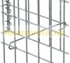 Gabion stone basket WPC gabion bench 100x30x42.5 cm galvanized steel