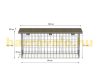 Gabion stone basket WPC gabion bench 100x30x42.5 cm galvanized steel