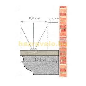   Galambtüske madártüske galamb elleni védelem 3 soros 50 cm