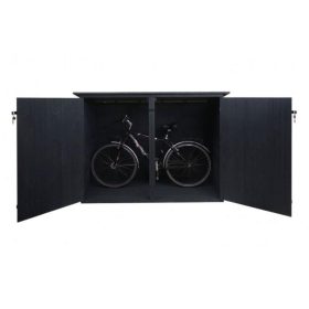   Kerékpár garázs szerszámos kisház, zárható kerékpár tároló fenyőfából antracit