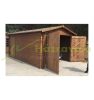 Wooden garage 21 m2 ready-made garage 350x600 cm impregnated gable roof mobile garage brown wooden garage carport