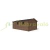 Wooden garage 21 m2 ready-made garage 350x600 cm impregnated gable roof mobile garage brown wooden garage carport