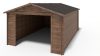 Wooden garage 24 m2 ready-made garage 400x600 cm impregnated gable roof mobile garage brown wooden garage carport