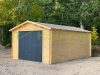 Wooden garage 24 m2 ready-made garage 400x600 cm impregnated gable roof mobile garage brown wooden garage carport
