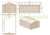 Wooden garage 24 m2 ready-made garage 400x600 cm impregnated gable roof mobile garage brown wooden garage carport