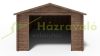 Wooden garage 24 m2 ready-made garage 400x600 cm impregnated gable roof mobile garage brown wooden garage carport