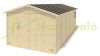 Wooden garage 18.19 m2 ready-made garage 305x591 cm non-impregnated gable roof mobile garage natural wooden garage carport