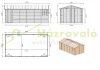 Fából készült garázs 18,19 m2 készgarázs 305x591 cm nem impregnált nyeregtetős mobilgarázs natúr fagarázs kocsibeálló