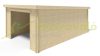 Wooden garage 24 m2 ready-made garage 400x600 cm non-impregnated flat roof mobile garage natural wooden garage carport