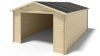 Wooden garage 24 m2 ready-made garage 400x600 cm non-impregnated gable roof mobile garage natural wooden garage carport