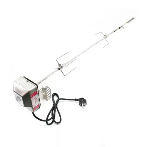 97 cm BBQ grill forgónyárs 230 V – Rozsdamentes acél elektromos forgónyárs 2 húsrögzítő villával, 10 kg teherbírással